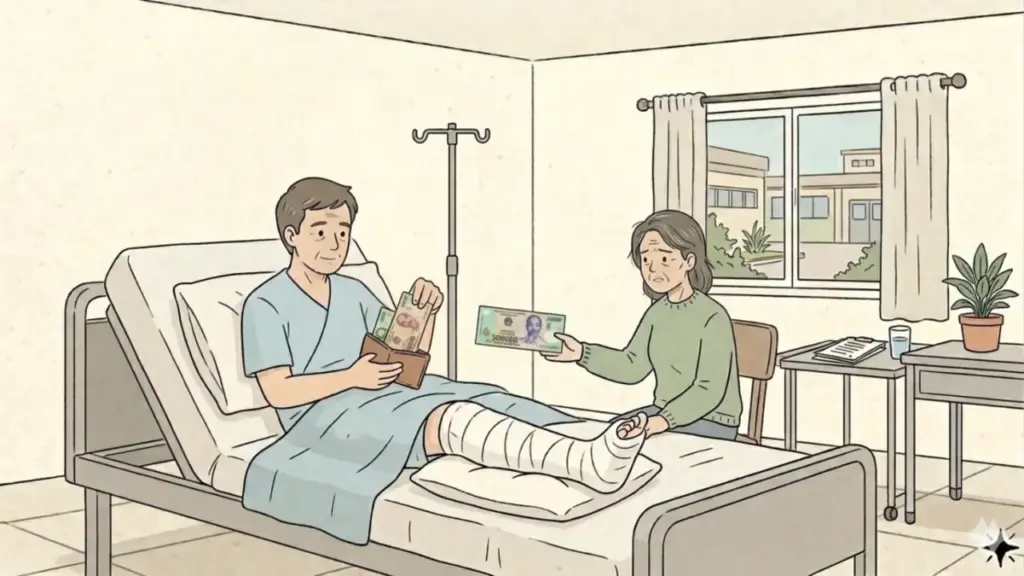 Chồng nằm viện, vợ lấy công chăm sóc 500 nghìn đồng mỗi ngày