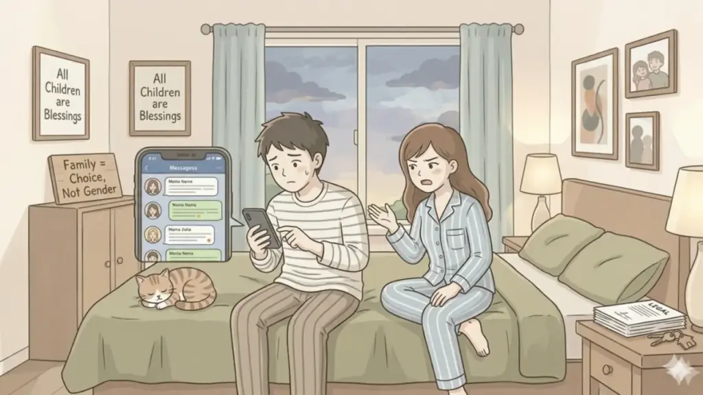 Chồng 'thả thính' với nhiều cô gái nhưng vẫn nói không làm gì sai