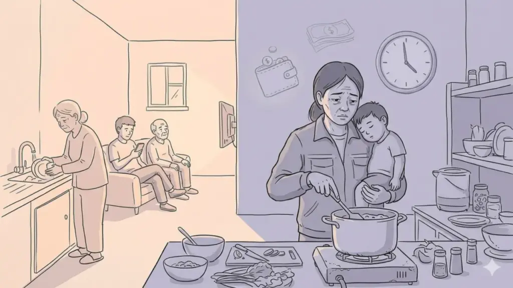 Để mẹ làm chút việc nhà, tôi bị anh chị chỉ trích