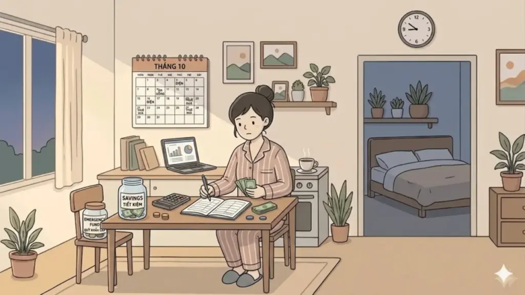 Mức độ yên tâm của tôi phụ thuộc vào giá trị của khoản tiết kiệm