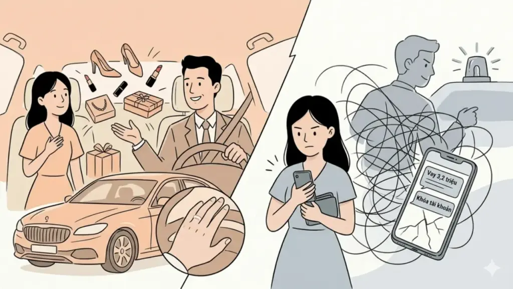 Bạn trai phong độ, đi ôtô nhưng vay tôi từ 5 nghìn đồng