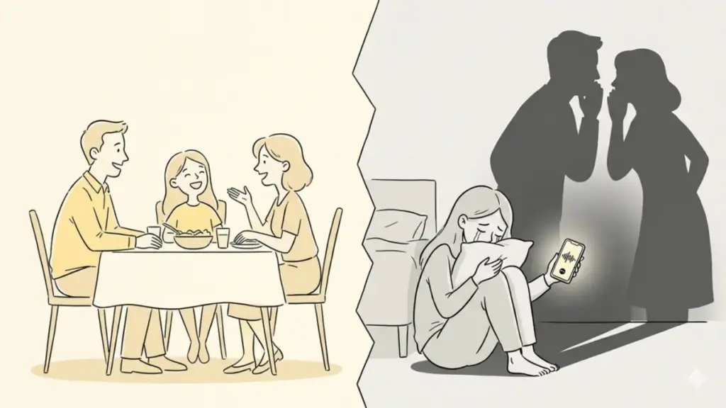 Mẹ ngoại tình với người đàn ông có vợ con