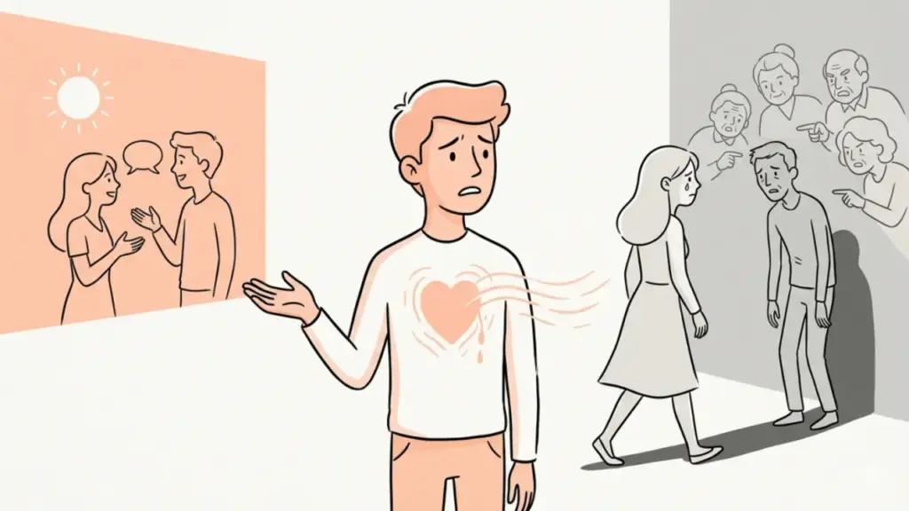 Em cảm thấy có lỗi khi ở bên tôi mà luôn lo lắng cho tình cũ